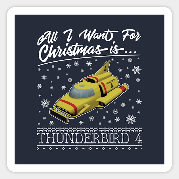 All I Want For Christmas Is Thunderbird 4 Thunderbirds Sticker by Rebus28